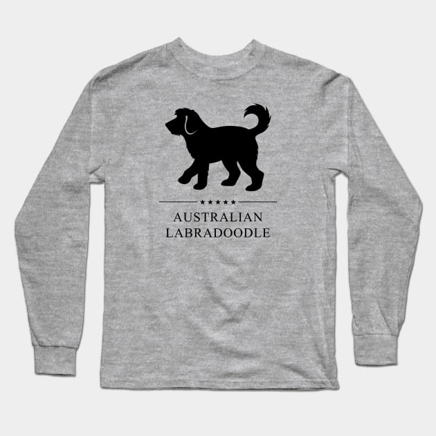 Australian Labradoodle Black Silhouette Long Sleeve T-Shirt by millersye